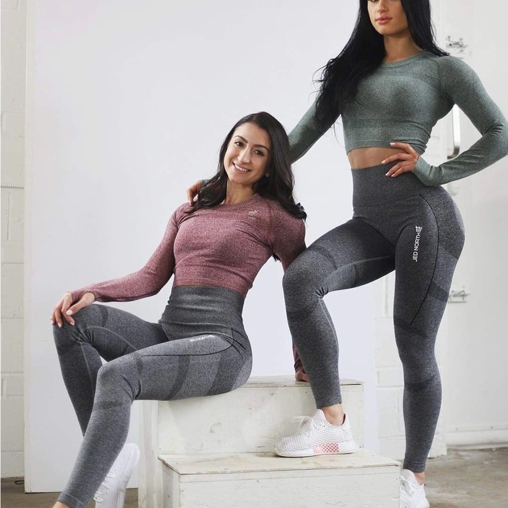 Jed North Gray Leggings with High-Rise Waistband - Picture 5 of 11